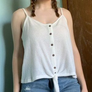 Lush size Small flowy white tank top